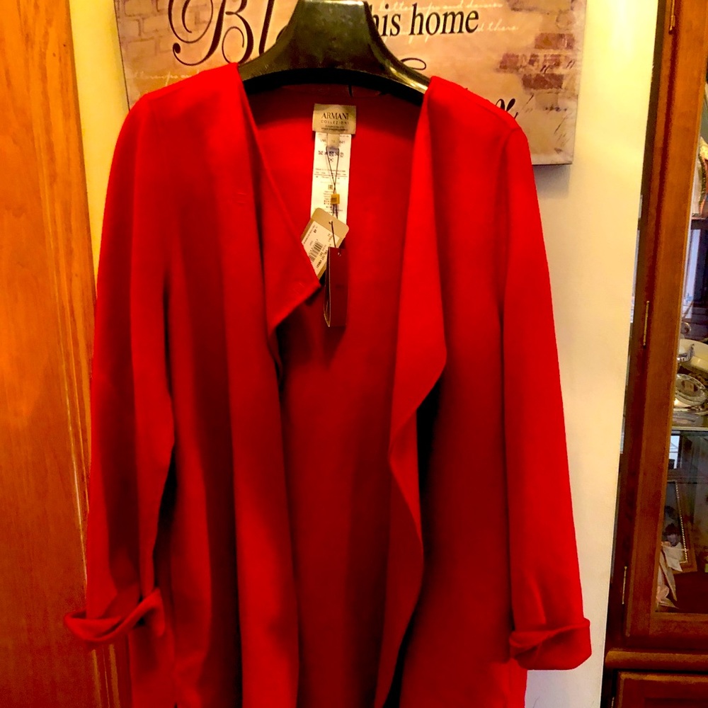 Armani Red wool coat
